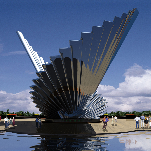 《黄河三角洲之翼》高18m 不锈钢 设计:曹辉 2